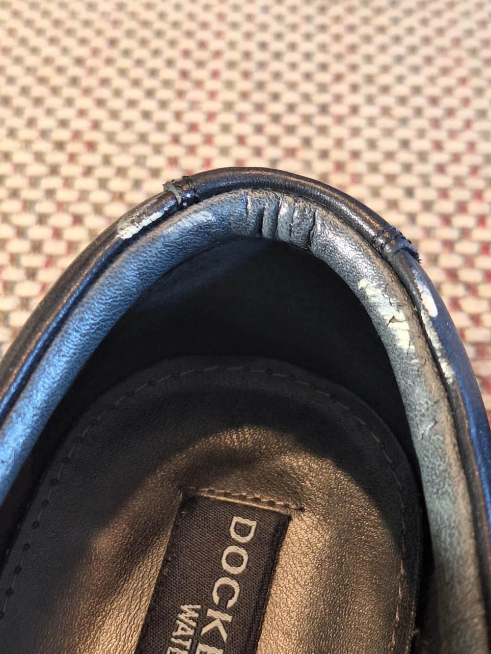 Dockers Black Leather Lace-Up Oxfords Dress Shoes Waterproof
